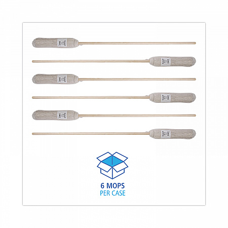 Handle/Deck Mops, #24 White Cotton Head, 54