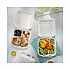 EarthChoice Bagasse Hinged Lid Container, 3 Compartments, Dual Tab Lock, 7.8 x 7.8 x 2.8, Natural, Sugarcane, 150/Carton (YMCH08030001)