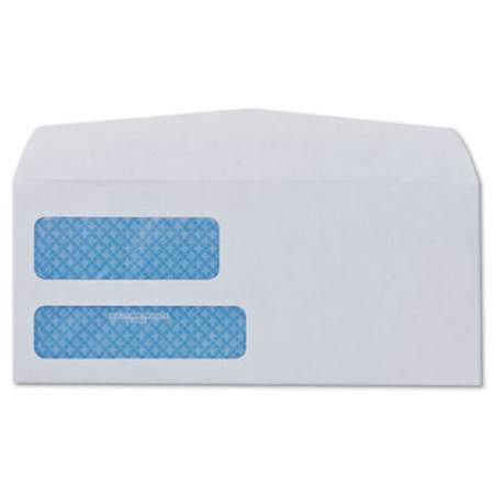 Quality Park Double Window Security-Tinted Check Envelope, #8 5/8, Commercial Flap, Gummed Closure, 3.63 x 8.63, White, 1,000/Box (24532B)