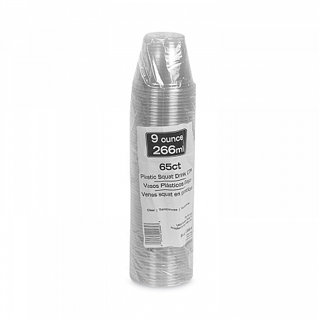 EarthChoice Recycled Clear Plastic Cold Cups, 9 oz, Clear, 975/Carton (YP9C)