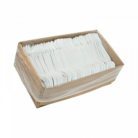 Fieldware Cutlery, Mediumweight Fork, Plastic, White, 1,000/Carton (YFWFWCH)