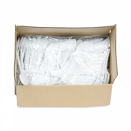 Fieldware Cutlery, Mediumweight Spoon, Plastic, White, 1,000/Carton (YFWSWCH)