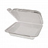 Foam Hinged Lid Container, Dual Tab Lock Happy Face, 8 x 7.75 x 2.25, White, 200/Carton (YHD18SS00200)