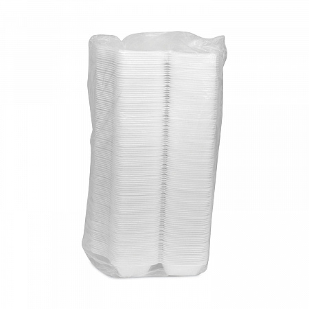 SmartLock Foam Hinged Lid Container, Medium, 8.8 x 4.5 x 3.1, White, 440/Carton (YHLW01840000)