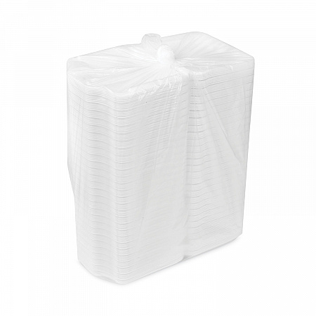 SmartLock Foam Hinged Lid Container, Small, 7.5 x 8 x 2.63, White, 150/Carton (YHLW07010000)