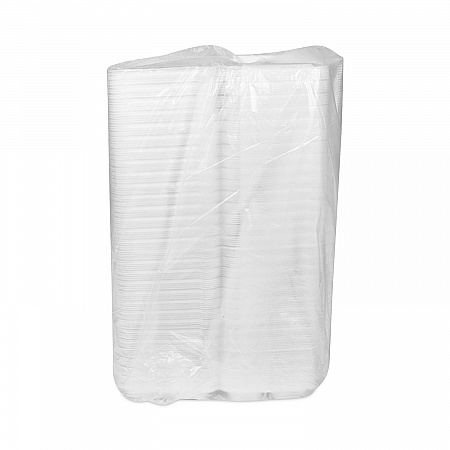 SmartLock Foam Hinged Lid Container, Small, 3 Compartments, 7.5 x 8 x 2.63, White, 150/Carton (YHLW07030000)
