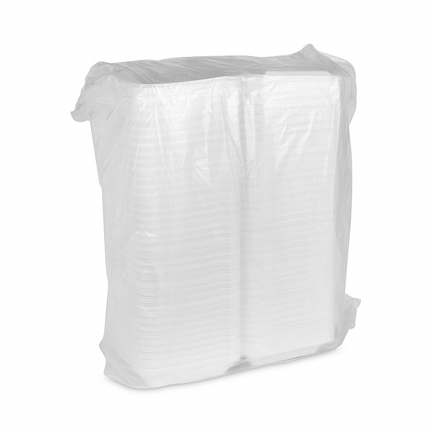 SmartLock Foam Hinged Lid Container, Medium, 8 x 8 x 3, White, 150/Carton (YHLW08010000)