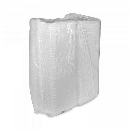 SmartLock Vented Foam Hinged Lid Container, 3 Compartments, 9 x 9.3 x 3.3, White, 150/Carton (YHLWV9030000)