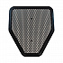 Urinal Mat, Shield-Shaped, Black Non-Slip Perforated Surface, 20.75