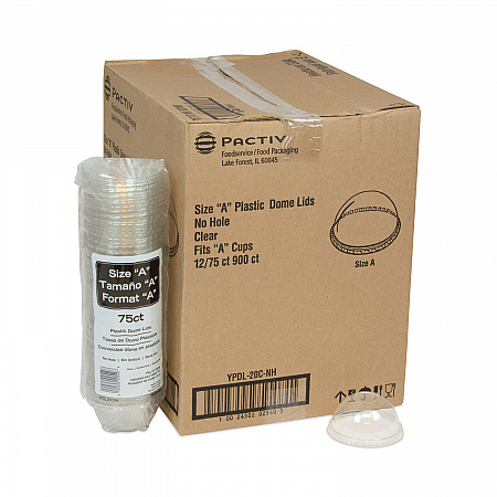 EarthChoice Strawless RPET Lid, Dome Lid, Fits 9 oz to 20 oz 