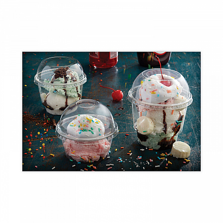 EarthChoice Strawless RPET Lid, Dome Lid, Fits 12 oz to 24 oz 