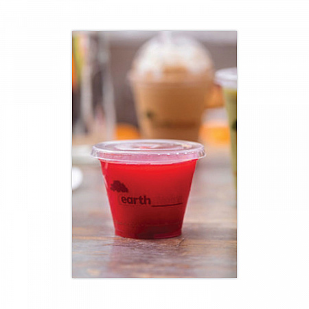 EarthChoice Compostable Cold Cup, 9 oz, Plastic, Clear/Printed, 975/Carton (YPLA9CEC)