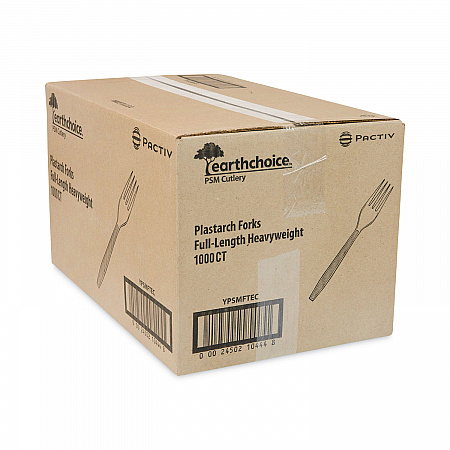 EarthChoice PSM Cutlery, Heavyweight Fork, Plastic, Tan, 1,000/Carton (YPSMFTEC)