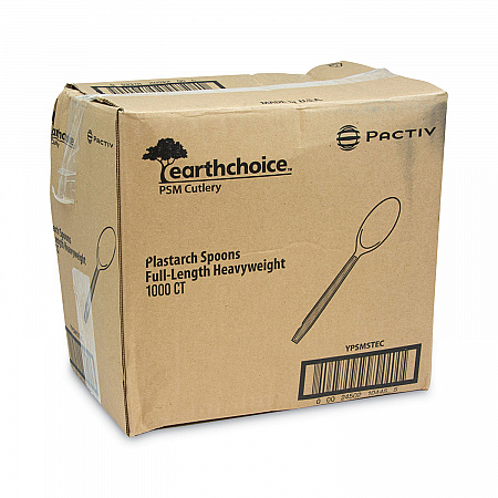 EarthChoice PSM Cutlery, Heavyweight Spoon, Plastic, Tan, 1,000/Carton (YPSMSTEC)