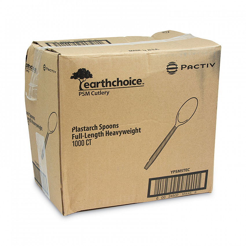 EarthChoice PSM Cutlery, Heavyweight Spoon, Plastic, Tan, 1,000/Carton (YPSMSTEC)
