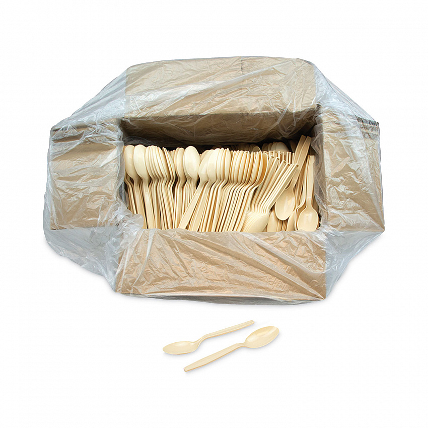 EarthChoice PSM Cutlery, Heavyweight Spoon, Plastic, Tan, 1,000/Carton (YPSMSTEC)