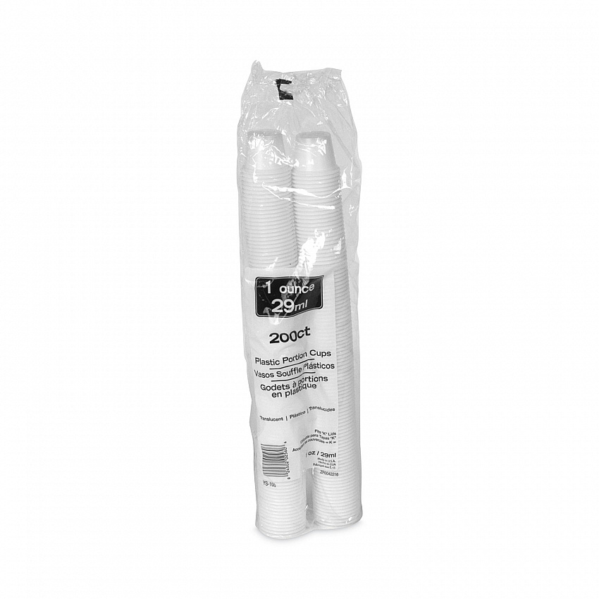 Plastic Portion Cup, 1 oz, Translucent, 200/Sleeve, 25 Sleeves/Carton (YS100)