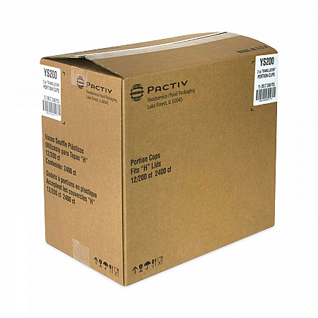 Plastic Portion Cup, 2 oz, Translucent, 200/Bag, 12 Bags/Carton (YS200)