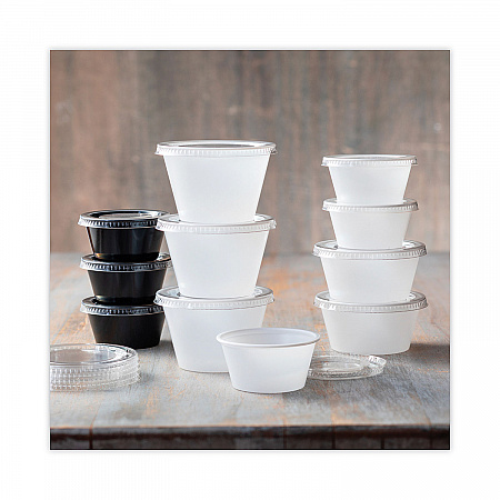 Plastic Portion Cup, 2 oz, Translucent, 200/Bag, 12 Bags/Carton (YS200)