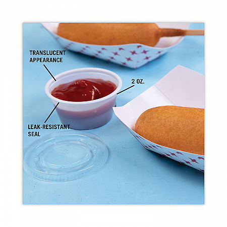 Plastic Portion Cup, 2 oz, Translucent, 200/Bag, 12 Bags/Carton (YS200)