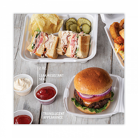 Plastic Portion Cup, 2 oz, Translucent, 200/Bag, 12 Bags/Carton (YS200)