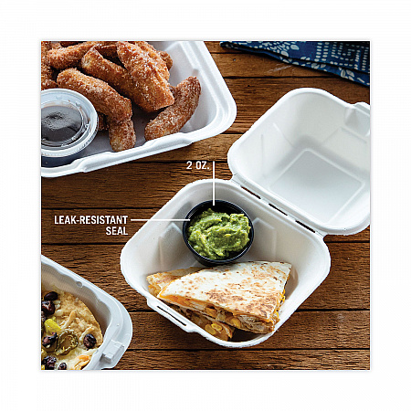 Plastic Portion Cup, 2 oz, Black, 200/Bag, 12 Bags/Carton (YS200E)