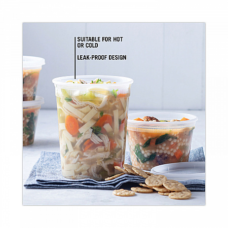 Newspring DELItainer Microwavable Container, 32 oz, 4.7