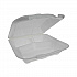 Vented Foam Hinged Lid Container, Dual Tab Lock Economy, 3 Compartments, 9.1 x 9 x 3.3, White, 150/Carton (YTD19903ECON)