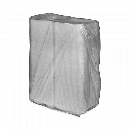 Vented Foam Hinged Lid Container, Dual Tab Lock Economy, 3 Compartments, 9.1 x 9 x 3.3, White, 150/Carton (YTD19903ECON)
