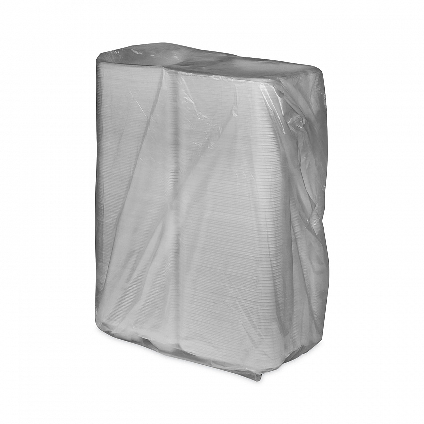 Vented Foam Hinged Lid Container, Dual Tab Lock Economy, 3 Compartments, 9.1 x 9 x 3.3, White, 150/Carton (YTD19903ECON)