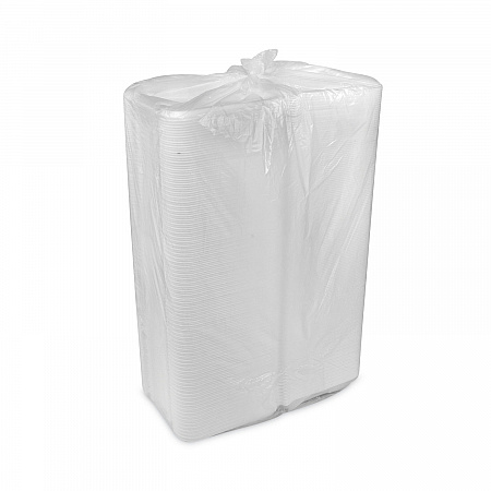 Vented Foam Hinged Lid Container, Dual Tab Lock, 8.4 x 8 x 3, White, 150/Carton (YTD188010000)