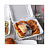 Vented Foam Hinged Lid Container, Dual Tab Lock, 8.4 x 8 x 3, White, 150/Carton (YTD188010000)