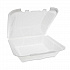 Vented Foam Hinged Lid Container, Dual Tab Lock, 9.13 x 9 x 3.25, White, 150/Carton (YTD199010000)