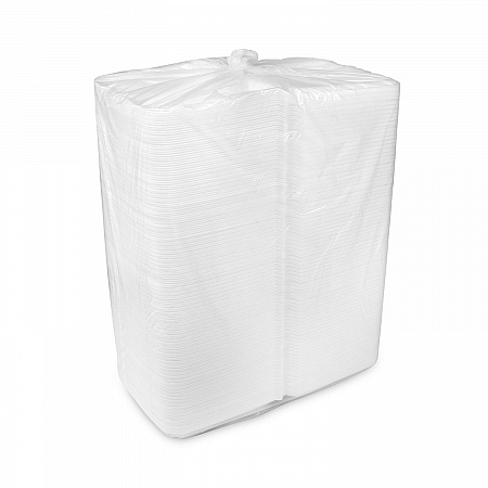 Vented Foam Hinged Lid Container, Dual Tab Lock, 9.13 x 9 x 3.25, White, 150/Carton (YTD199010000)