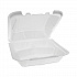 Vented Foam Hinged Lid Container, Dual Tab Lock, 3 Compartments, 9.1 x 9 x 3.3, White, 150/Carton (YTD199030000)