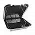 Vented Foam Hinged Lid Container, Dual Tab Lock, 9.1 x 9 x 3.3, Black, 150/Carton (YTDB99010000)