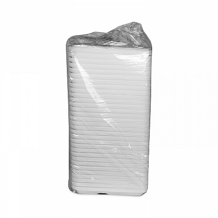 Foam School Trays, 5-Compartment Tray, 8.25 x 10.5 x 1, White, 500/Carton (YTH10500SGBX)