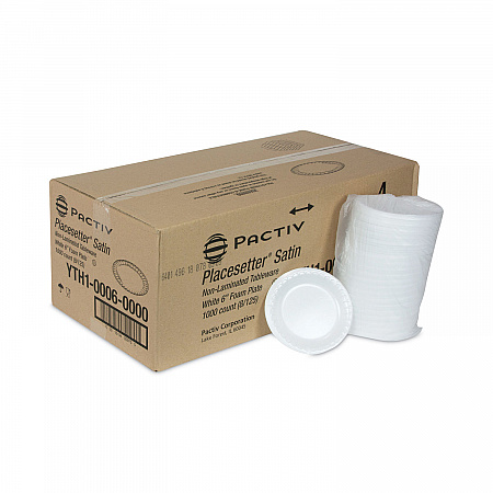 Placesetter Satin Non-Laminated Foam Dinnerware, Plate, 6