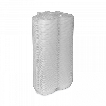 Foam Hinged Lid Container, Single Tab Lock, 5 x 5 x 2.5, White, 500/Carton (YTH100790000)