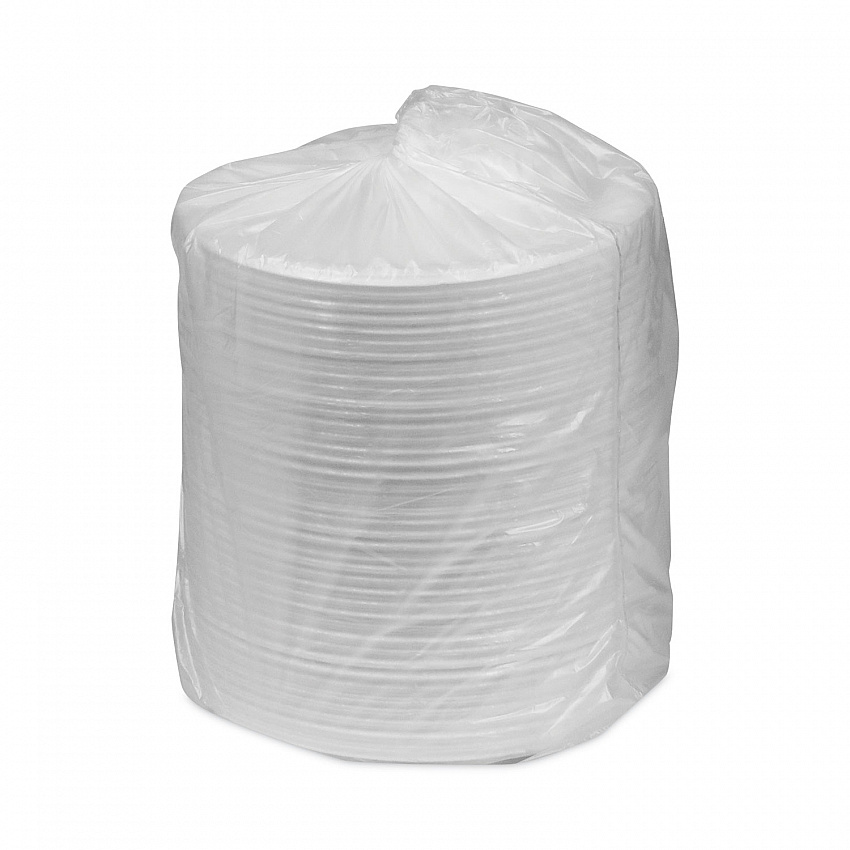 Placesetter Deluxe Laminated Foam Dinnerware, Plate, 8.88" dia, White, 500/Carton (YTK100090000)