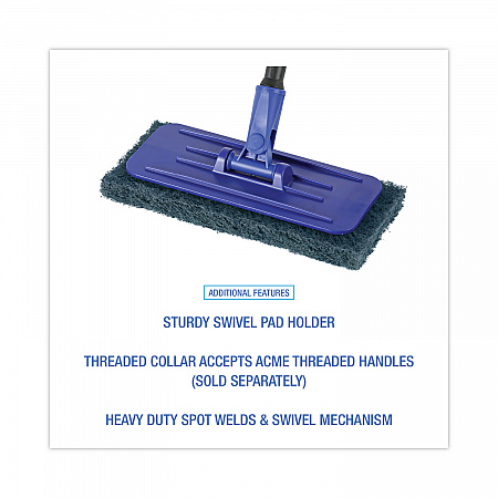 Swivel Pad Holder, Plastic, Blue, 4 x 9, 12/Carton (00405)