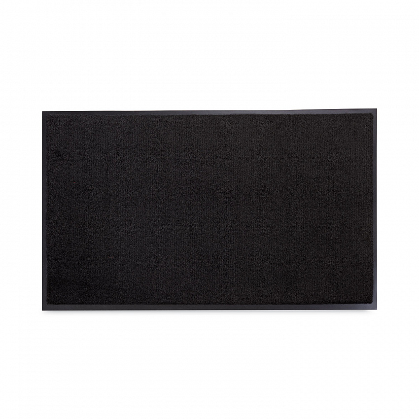 Rely-On Olefin Indoor Wiper Mat, Rectangular, Black Cut Pile Surface, 48" x 72" (GS0046BK)
