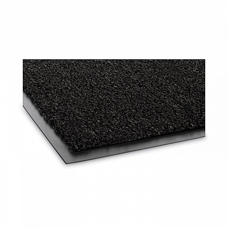 Rely-On Olefin Indoor Wiper Mat, Rectangular, Black Cut Pile Surface, 48
