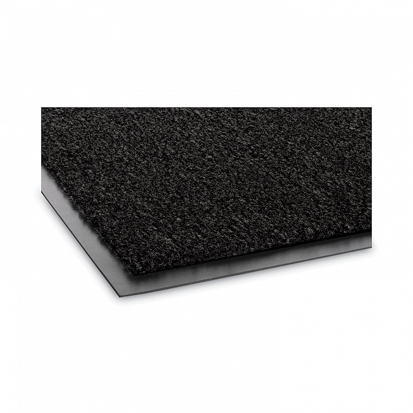 Rely-On Olefin Indoor Wiper Mat, Rectangular, Black Cut Pile Surface, 48" x 72" (GS0046BK)