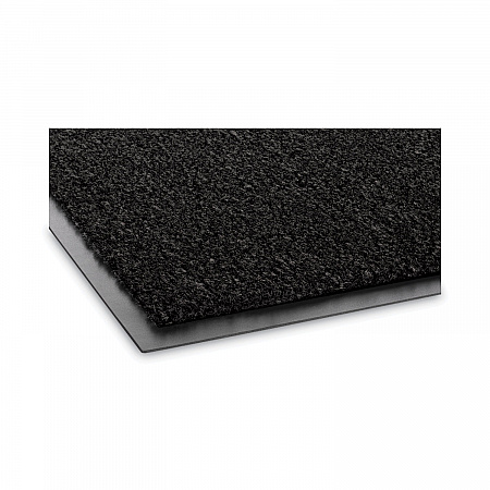 Rely-On Olefin Indoor Wiper Mat, Rectangular, Black Cut Pile Surface, 36