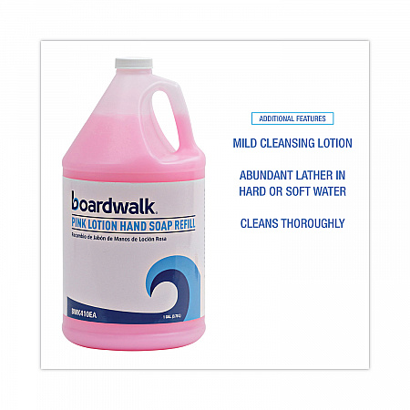 Mild Cleansing Pink Lotion Hand Soap Refill, Cherry Scent, 1 gal Bottle (410EA)