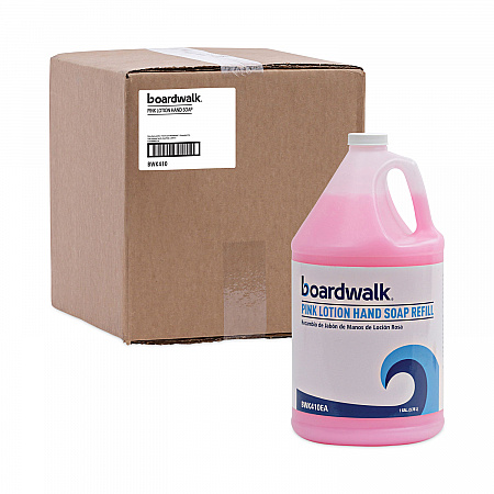 Mild Cleansing Pink Lotion Hand Soap Refill, Cherry Scent, 1 gal Bottle, 4/Carton (410CT)