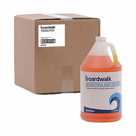 Antibacterial Liquid Soap Refill, Clean Scent, 1 gal Bottle, 4/Carton (430CT)