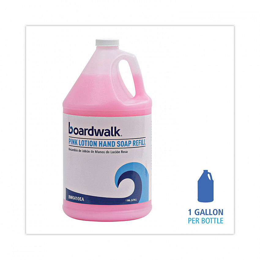 Mild Cleansing Pink Lotion Hand Soap Refill, Cherry Scent, 1 gal Bottle (410EA)