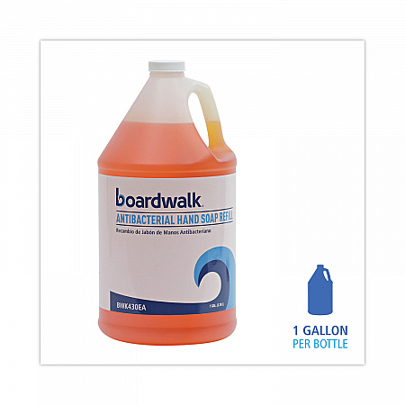 Antibacterial Liquid Soap Refill, Clean Scent, 1 gal Bottle, 4/Carton (430CT)